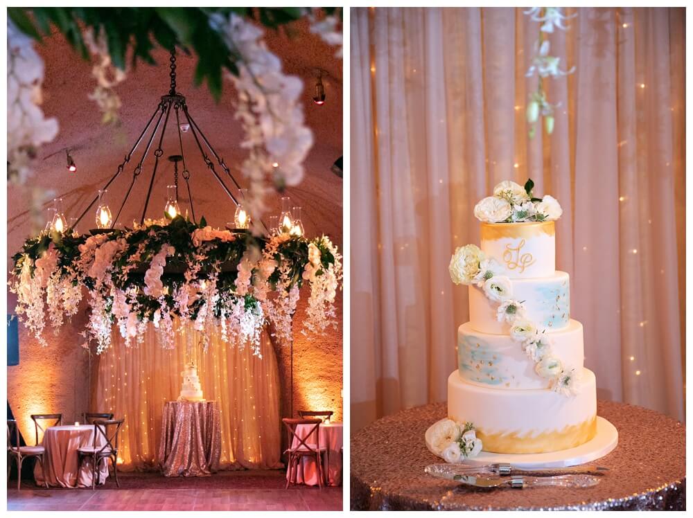 Romantic floral chandelier, Calistoga Ranch Wedding, Wine Country Wedding Florist