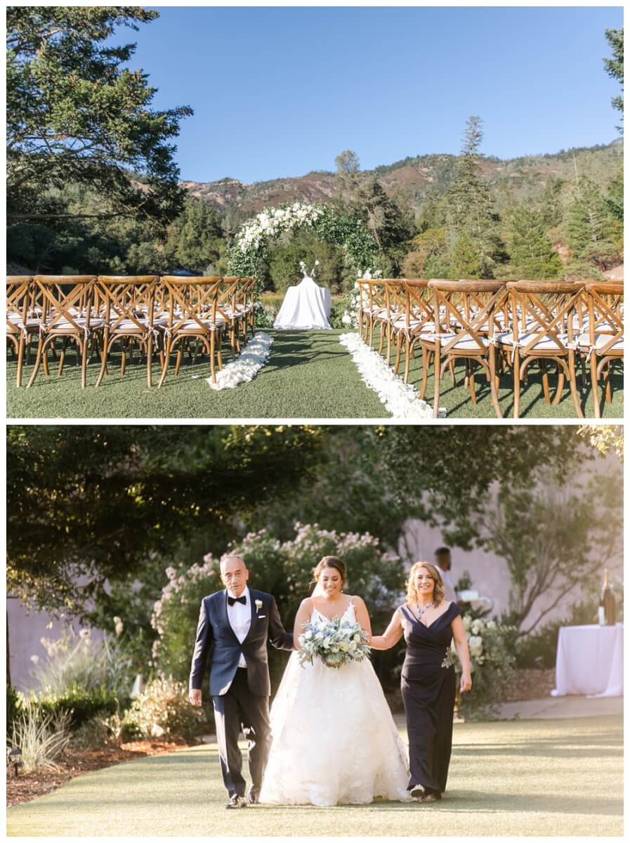 Wine Country Wedding Ceremony at Calistoga Ranch