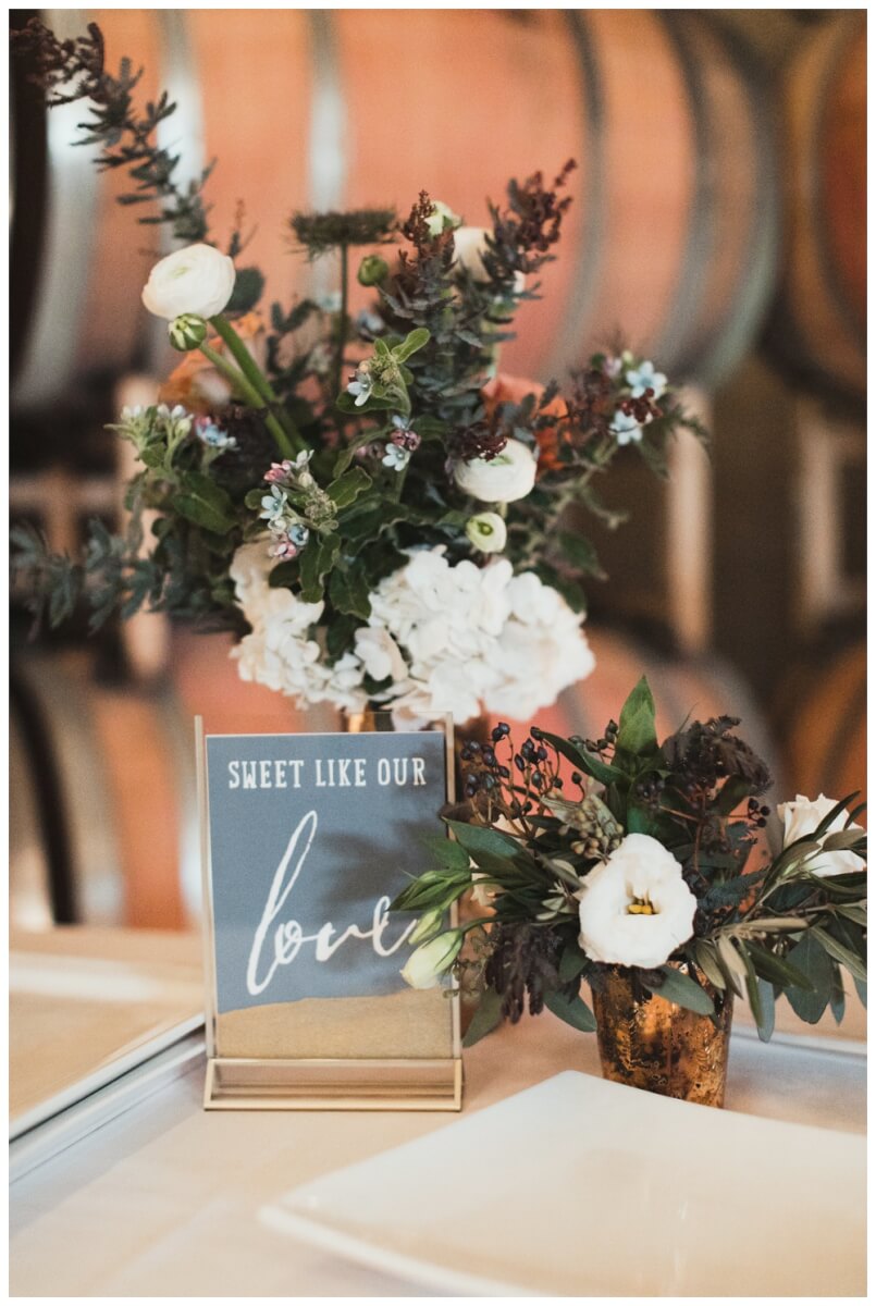 Dusty Blue & Peach Wedding Flowers, Napa Wedding Florist, Aimee Lomeli Designs